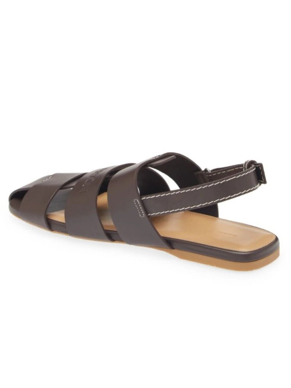 JW Anderson Men's Leather Slingback Fisherman Sandals Brown Size 42 / US 8.5 - Picture 2 of 6